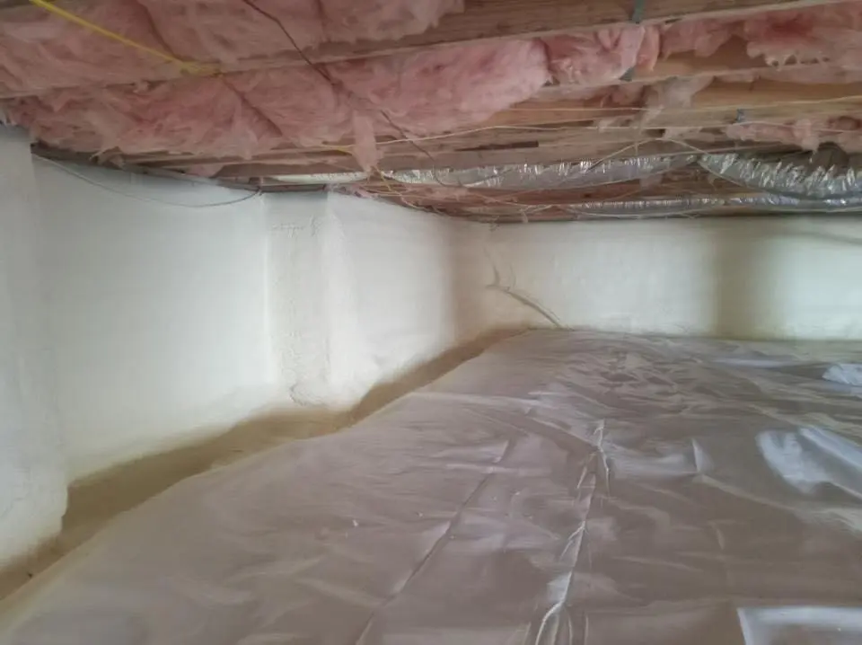 Crawl space encapsulation with closed-cell spray foam for Spray Foam Roofing Repair in Belmont